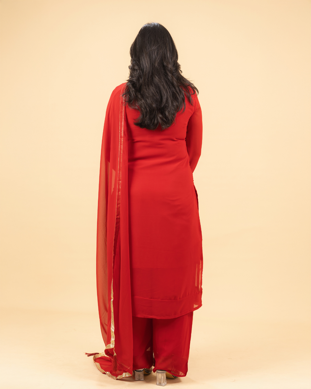 Classic Red Embroidered Kurta Set