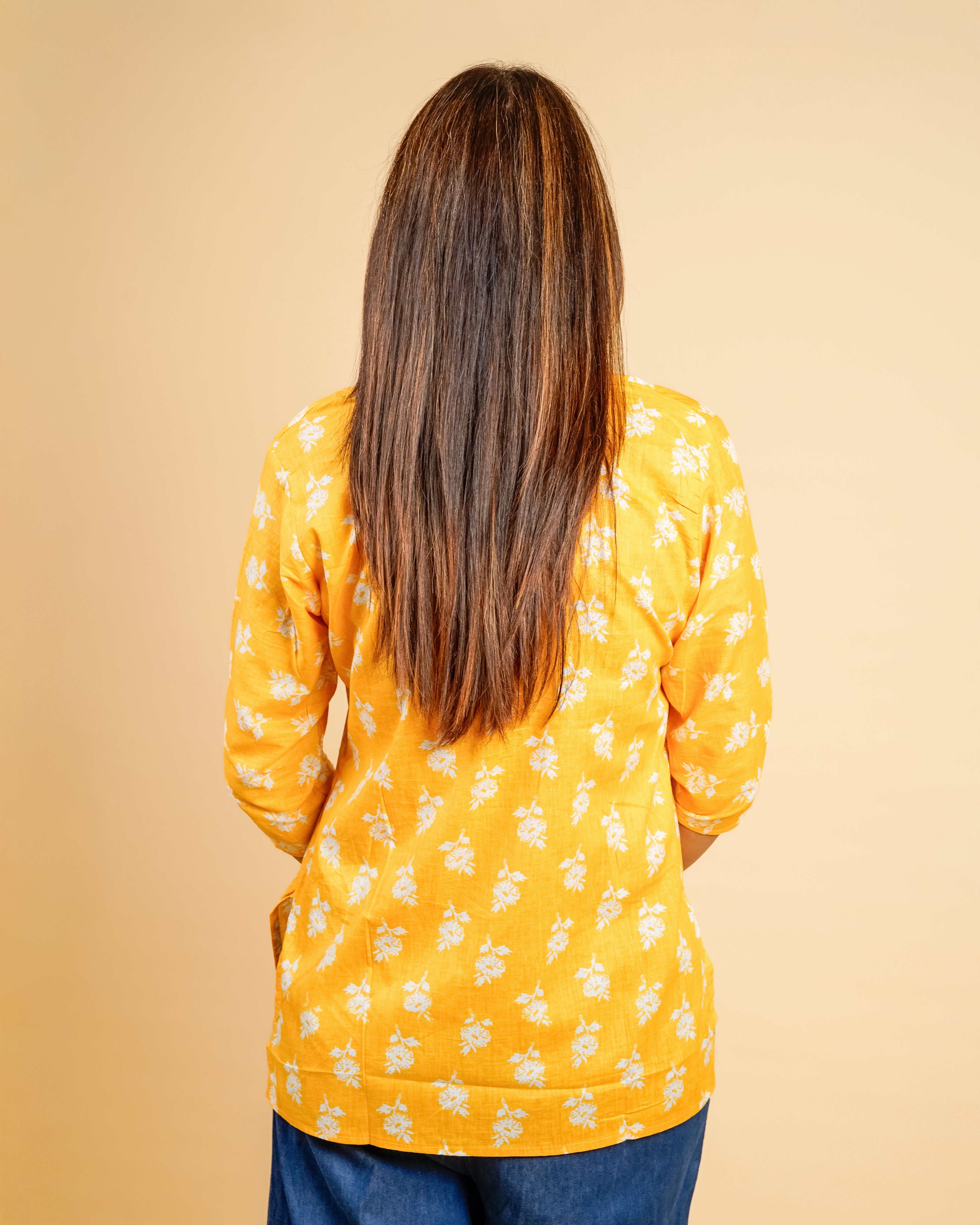 Sunshine Glow Short Cotton Kurti