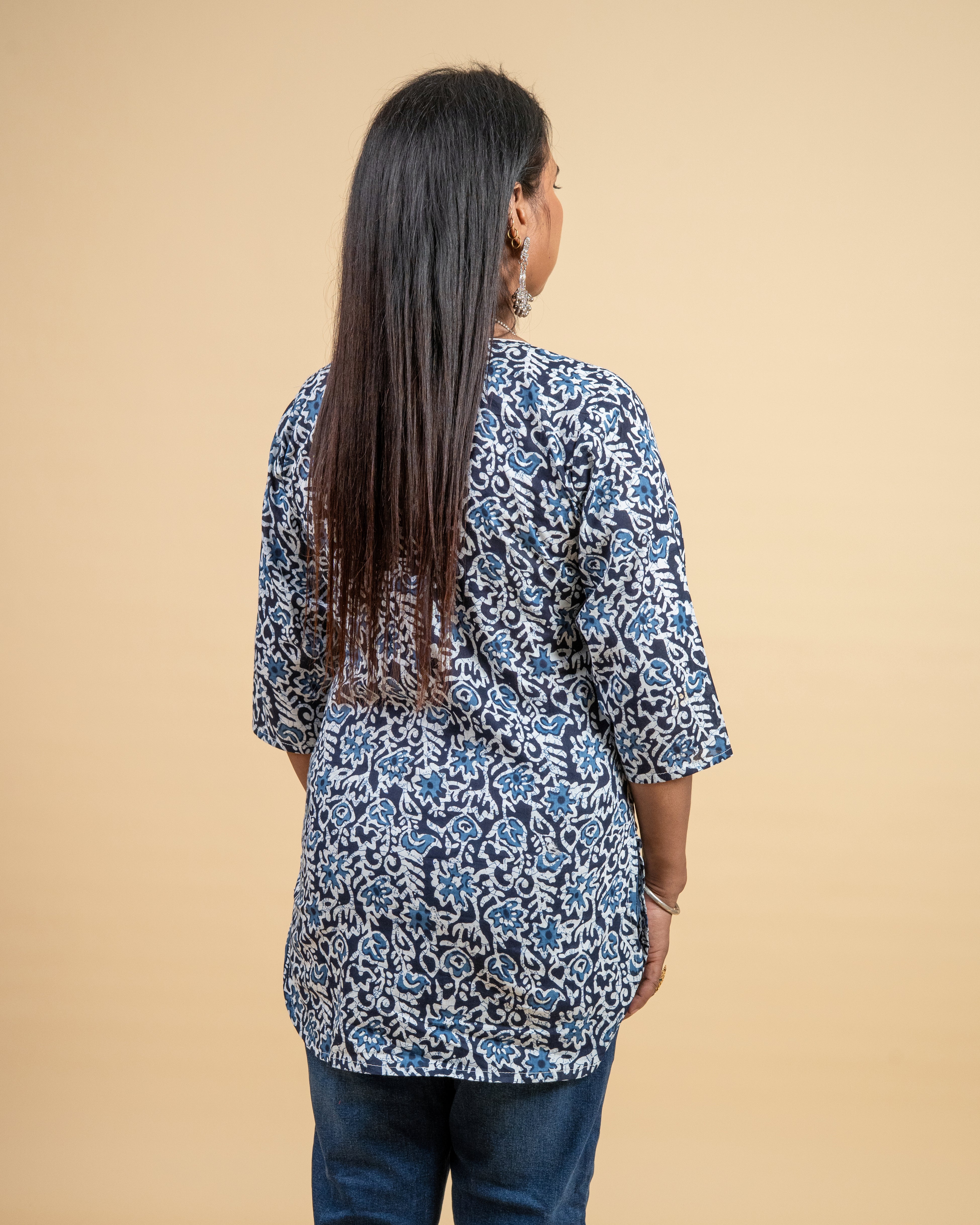 Indigo Vibe Short Cotton Kurti