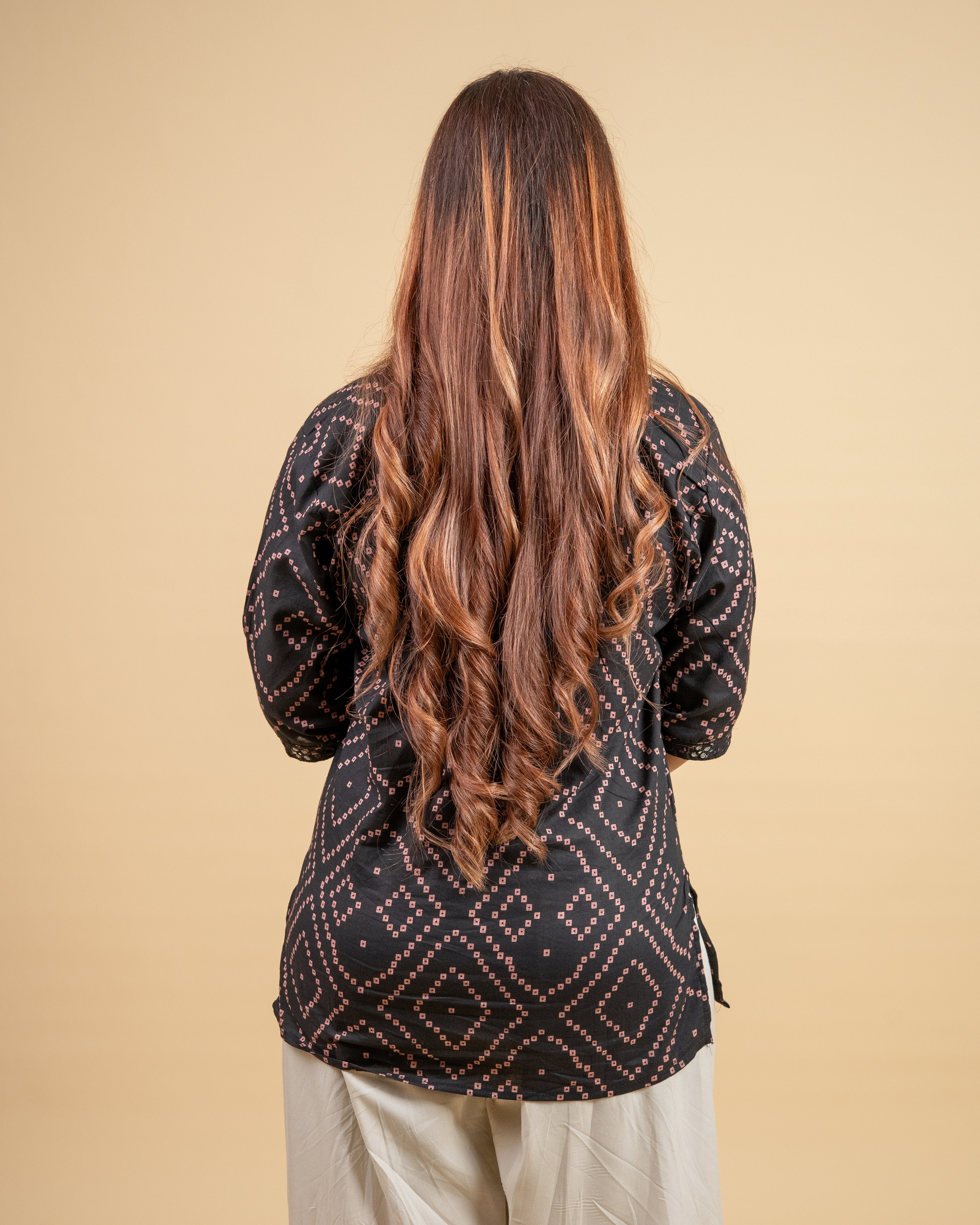 Noir Charm Short Cotton Kurti